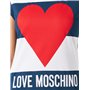 Love Moschino Robe à Manches Courtes Coupe ajustée, Blanc/Bleu/Rouge, 44 Femme