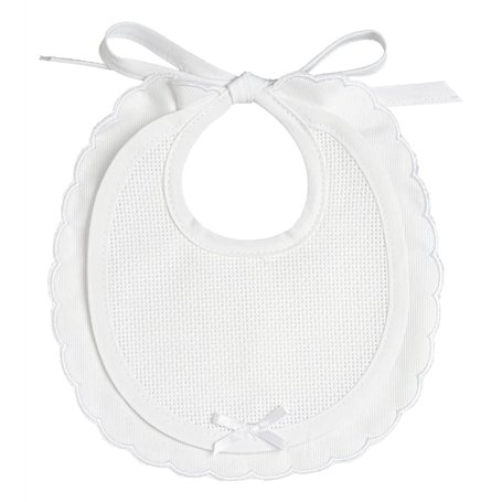 Filet - Élégant Bavoir en piqué de coton blanc