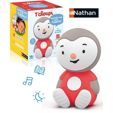 Livre interactif - NATHAN - T'CHOUPI  RACONTE-MOI UNE HISTOIRE - Conteuse avec histoires et chansons - Pour enfants des 18 mois