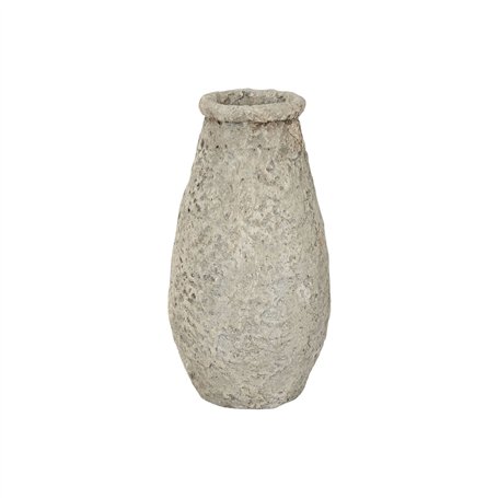 Vase Home ESPRIT Gris Terre cuite 25 x 25 x 51 cm