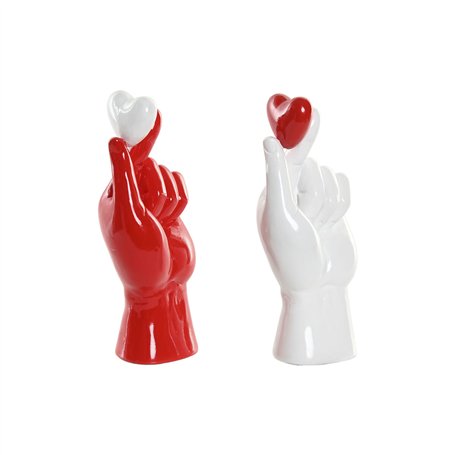 Figurine Décorative Home ESPRIT Blanc Rouge Main 12 x 8