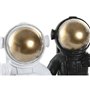 Figurine Décorative Home ESPRIT Blanc Noir Doré Astronaute 20 x 13 x 27 cm (2 Unités)