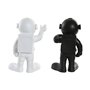 Figurine Décorative Home ESPRIT Blanc Noir Doré Astronaute 20 x 13 x 27 cm (2 Unités)