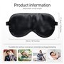 Masque de Sommeil 2 Pack, Masque de Nuit Soie, 100% Soie Naturelle Occultant Ultra-Douce Masque de Voyage Masque de Yeux Sommeil
