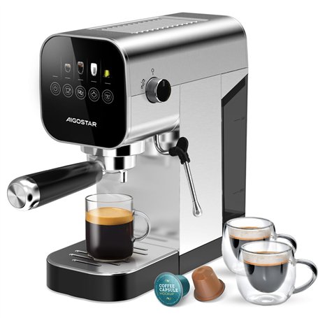 Aigostar Barista - Machine à café Expresso et Cappuccino