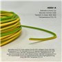 HALOTEC 25 mètres Câble unipolaire flexible isolé en PVC jaune-vert 1 x 0,50 mm² | Câble électrique unipolaire jaune-vert 0,50 m
