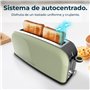 Cecotec Grille-pain vertical Toastin' time 850 Green Long, 850 W, Double fente longue et large de 3,8 cm, Varillas Supérieures,
