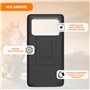 Support Telephone Moto retroviseur Etanche Scooter Coque Compatible avec Les Smartphones jusqu'a 7,5" avec fenetre Arriere Fixat