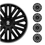 Sparco Enjoliveurs Bergamo - 16-pouces - Noir/Gris - Set de 4 pièces