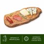 Erreke Planche a Decouper Bois Olivier, Planche à Découper Bois, Fait Main, Servir ou Couper les Aliments Viande Fromage Pain Cu