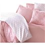 Parure de lit - 1 housse de couette 220 x 240 cm + 2 taies d'oreiller 60 x 60 cm - 100% coton ranforcé - Rose