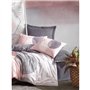 Parure de lit - 1 housse de couette 220 x 240 cm + 2 taies d'oreiller 60 x 60 cm - 100% coton ranforcé - Gris