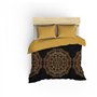 Parure de lit - 1 housse de couette 220 x 240 cm + 2 taies d'oreiller 60 x 60 cm - Satiné 100% coton - Noir