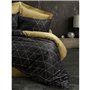 Parure de lit - 1 housse de couette 220 x 240 cm + 2 taies d'oreiller 60 x 60 cm - 100% coton ranforcé - Noir