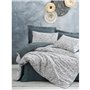 Parure de lit - 1 housse de couette 220 x 240 cm + 2 taies d'oreiller 60 x 60 cm - 100% coton ranforcé - Anthracite