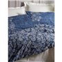 Parure de lit - 1 housse de couette 220 x 240 cm + 2 taies d'oreiller 60 x 60 cm - 100% coton ranforcé - Bleu