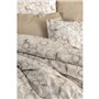 Parure de lit - 1 housse de couette 220 x 240 cm + 2 taies d'oreiller 60 x 60 cm - 100% coton ranforcé - Beige