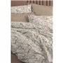 Parure de lit - 1 housse de couette 220 x 240 cm + 2 taies d'oreiller 60 x 60 cm - 100% coton ranforcé - Beige