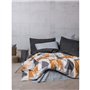 Parure de lit - 1 housse de couette 220 x 240 cm + 2 taies d'oreiller 60 x 60 cm - 100% coton ranforcé - Gris