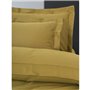 Parure de lit - 1 housse de couette 220 x 240 cm + 2 taies d'oreiller 60 x 60 cm - Satiné 100% coton - Moutarde