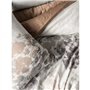 Parure de lit - 1 housse de couette 220 x 240 cm + 2 taies d'oreiller 60 x 60 cm - Satiné 100% coton - Gris