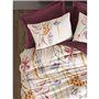 Parure de lit - 1 housse de couette 220 x 240 cm + 2 taies d'oreiller 60 x 60 cm - 100% coton ranforcé - Rouge