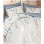 Parure de lit - 1 housse de couette 220 x 240 cm + 2 taies d'oreiller 60 x 60 cm - 100% coton ranforcé - Bleu