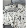 Parure de lit - 1 housse de couette 220 x 240 cm + 2 taies d'oreiller 60 x 60 cm - 100% coton ranforcé - Anthracite