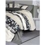 Parure de lit - 1 housse de couette 220 x 240 cm + 2 taies d'oreiller 60 x 60 cm - 100% coton ranforcé - Anthracite