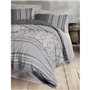 Parure de lit - 1 housse de couette 220 x 240 cm + 2 taies d'oreiller 60 x 60 cm - 100% coton ranforcé - Vison