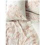 Parure de lit - 1 housse de couette 220 x 240 cm + 2 taies d'oreiller 60 x 60 cm - 100% coton ranforcé - Beige