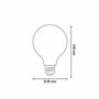 CALEX Ampoule LED Filament Droit E27, Source lumineuse Vintage, Dorée, Globe Rétro G95, Lumière blanche chaude dimmable 2100K, 4