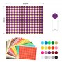 Elalove Gommettes Rondes Autocollantes 10mm - 20 Couleurs Vives 3300 Pièces + Étiquettes Rondes 25mm 6 Couleurs 3000 Pièces - Au