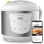 NEWLUX - Robot de cuisine multifonction 5L, programmable jusqu'à 24H, cuisson automatique, 8 menus préréglés et fonction de main