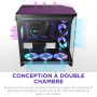 NZXT H9 Flow RGB+ (2025) – Grand boîtier PC ATX Mid-Tower à Double Chambre pour Flux d'air – Comprend 7 Ventilateurs RGB (6 x 14