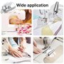 JINJUMEI Lot de 5 Accessoires pour Machine à Coudre,1 Guide de Couture Magnétique+4 pcs Sewing Rolled Hemmer Foot(7-10mm), Outil