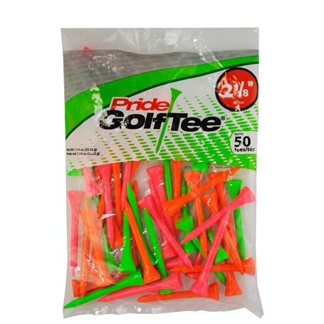 Pride Golf Tee – 2-1/8" cm Deluxe Tee – Sac de 50