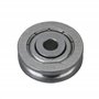 BQLZR Roulement rond Passif en acier Guide Poulie de roue Rail à roulettes Charge 167 kg pour enrouleur de corde de fil d'acier 