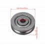 BQLZR Roulement rond Passif en acier Guide Poulie de roue Rail à roulettes Charge 167 kg pour enrouleur de corde de fil d'acier 