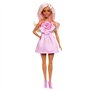 Barbie - Poupée Barbie Fashionistas Robe Sans Bretelle Rose avec accessoires - Barbie - HYT94