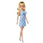 Barbie - Poupée Barbie Fashionistas Robe Dos Nu Bleu Layette avec noeud - Barbie - HYT93