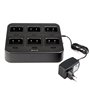 Retevis RT24/RT28/RT21 Talkie Walkie Chargeur à Six Emplacements Charger 6 Radios ou 6 Batteries Pratique et Efficace (1 Pcs)