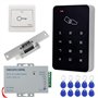 KDL Kit Complet de système de contrôle d'accès RFID Clavier Autonome avec Verrouillage de gâche électrique de Type NO