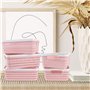 STARVAST Lot de 5 Panier de Rangement en Plastique avec Poignées, Petit Boîte de Rangement Organisateur, Corbeille de Rangement