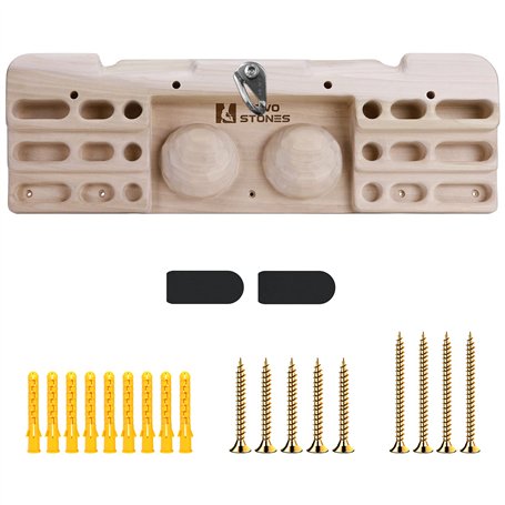 Two Stones Planche à Suspendre en Bois pour Escalade - Barre de Traction conçue pour s'entraîner à l'escalade