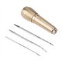3 Pcs Aiguilles À Coudre Curvées En Cuir De Perçage Aléatoire Outils En Cuir Artisanat Kit De Couture pour DIY À Coudre Réparati