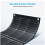Ecosonique Panneau solaire pliable 300 W DC/QC 3.0 USB-A & USB-C Chargeur de panneau solaire portable avec hub d'alimentation am