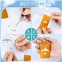 5 Pcs Etiquette Valise, Etiquette Bagage Aluminium avec Cordon Inox et Carte PVC étanche Étiquette Valise pour Sac de Voyage, Va
