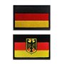 2 pièces Drapeau Allemagne national et drapeau à l'aigle Tactique Militaire Emblème National Applique Fermeture Crochet et Boucl