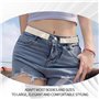 5 Pièces Ceinture Femme Homme Ceinture sans Boucle Élastique Invisible Ceinture pour Jeans Pantalon Robe Ceinture Réglable Dégag